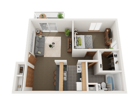 a floor plan of a two bedroom apartment